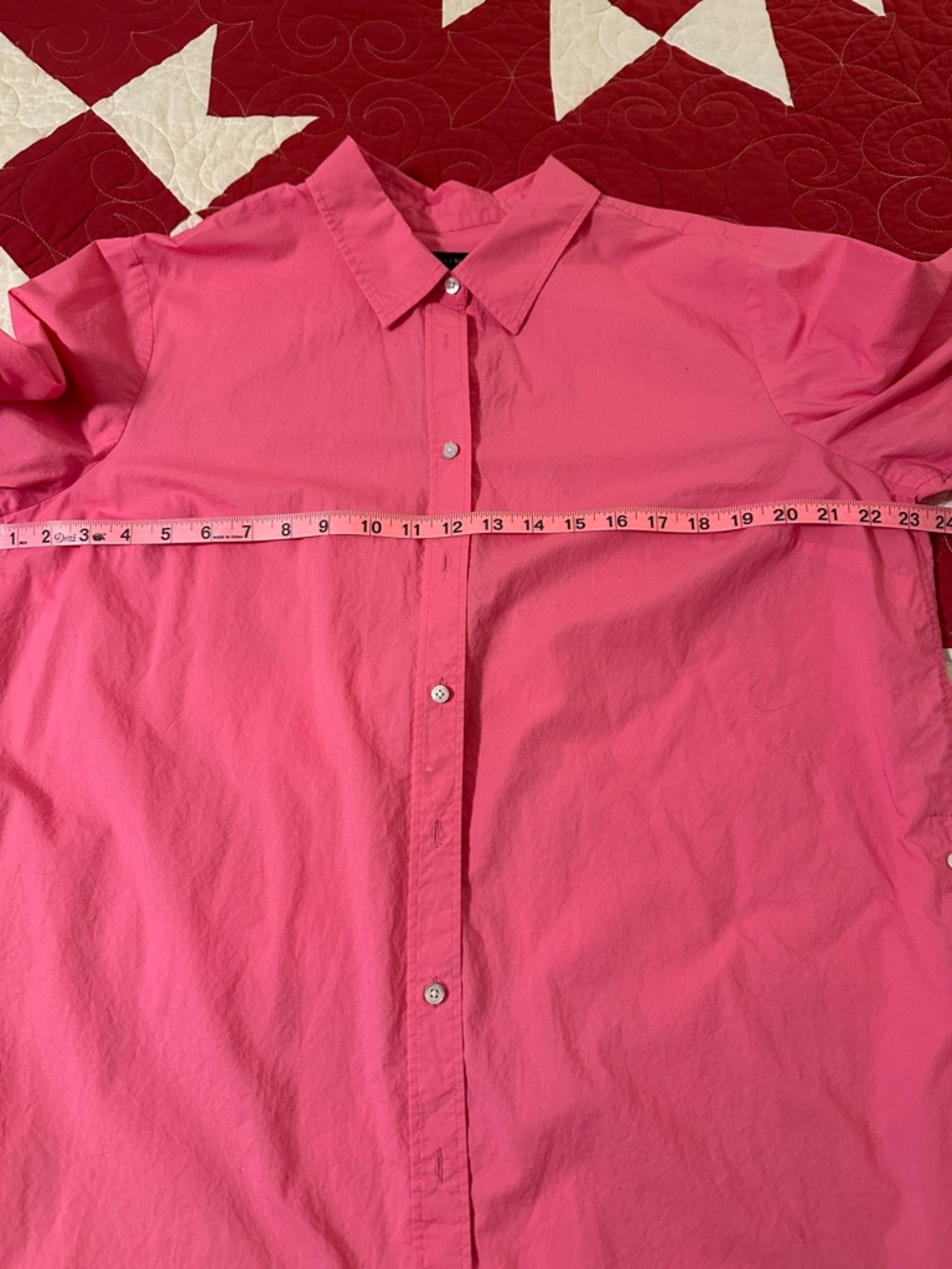 Talbots Pink Button Up Tunic - Picture 4 of 6